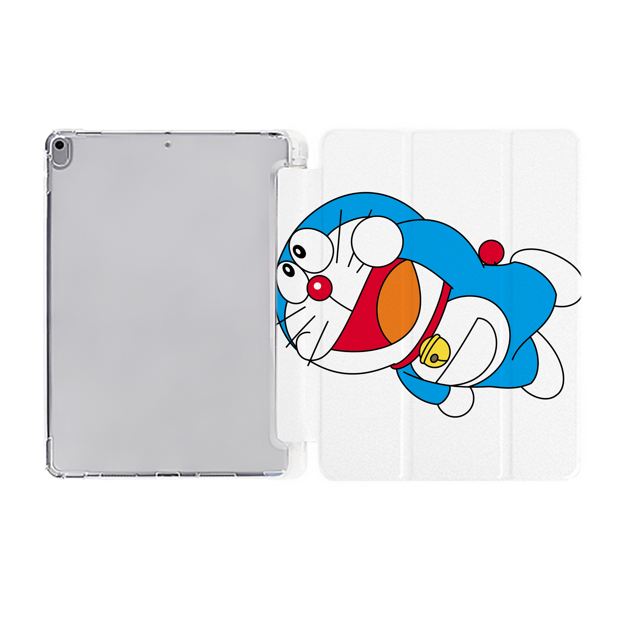 （画像用） ドラえもん Doraemon IPad ケース ペン収納付き 三つ折りスタンド PUレザー×シリコン 対応機種9.5/10.5/10.9インチ